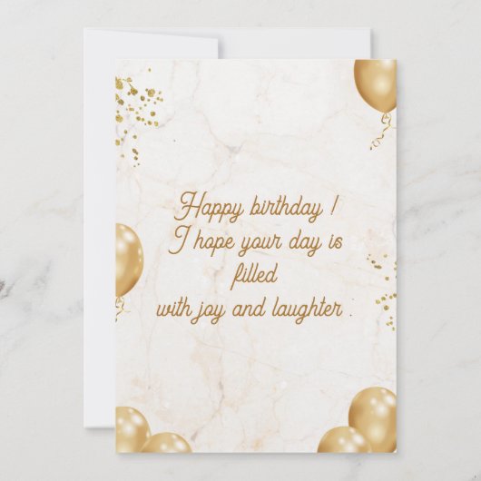 Gepersonaliseerde Aangepaste Moderne Elegante Fees Kaart (Achterkant)