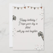 Gepersonaliseerde Aangepaste Moderne Elegante Fees Kaart (Achterkant)