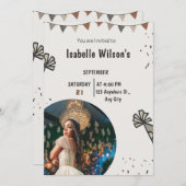 Gepersonaliseerde Aangepaste Moderne Elegante Fees Kaart (Voorkant / Achterkant)