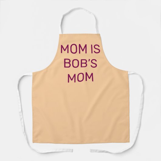 Gepersonaliseerde aangepaste Moederdag Gift Schort (Voorkant)