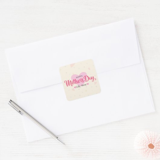 Gepersonaliseerde aangepaste Moederdag | STICKER (Envelop)