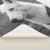 Gepersonaliseerde aangepaste monogram elegante hon sherpa deken (3/4)