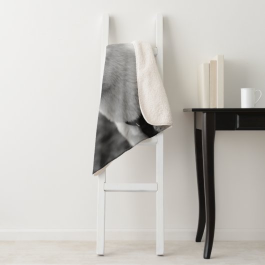 Gepersonaliseerde aangepaste monogram elegante hon sherpa deken (In situ)