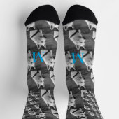 Gepersonaliseerde aangepaste monogram elegante hon sokken (Top)