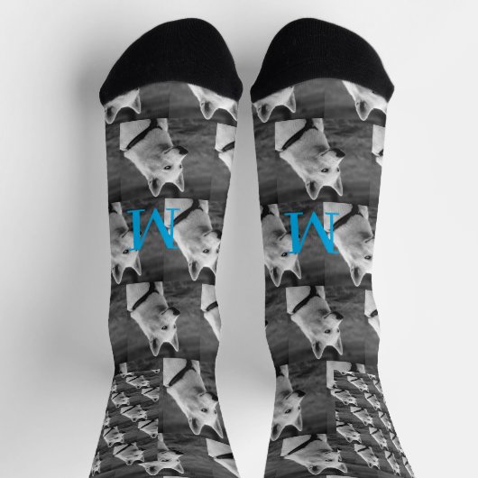 Gepersonaliseerde aangepaste monogram elegante hon sokken (Top)