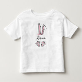 Gepersonaliseerde Aangepaste Naam Bunny Monogram M Kinder Shirts