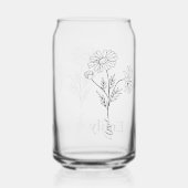 Gepersonaliseerde aangepaste naam Daisy April Gebo Blikvorm Glas (Achterkant)