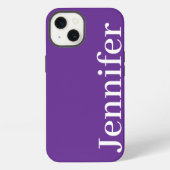 Gepersonaliseerde Aangepaste Naam Eenvoudig Elegan iPhone Hoesje (Achterkant)