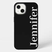 Gepersonaliseerde Aangepaste Naam Eenvoudig Elegan iPhone Hoesje (Achterkant)