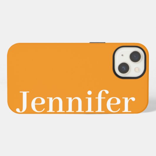 Gepersonaliseerde Aangepaste Naam Eenvoudig Elegan iPhone Hoesje (Achterkant horizontaal)
