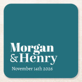 Gepersonaliseerde aangepaste naam Eenvoudig Modern Kartonnen Onderzetters (Voorkant)