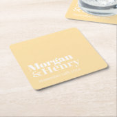 Gepersonaliseerde aangepaste naam Eenvoudig Modern Kartonnen Onderzetters (Schuin)