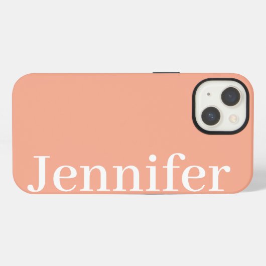 Gepersonaliseerde aangepaste naam Eenvoudige elega iPhone Hoesje (Achterkant horizontaal)
