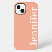 Gepersonaliseerde aangepaste naam Eenvoudige elega iPhone Hoesje (Achterkant)