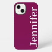 Gepersonaliseerde aangepaste naam Eenvoudige elega iPhone Hoesje (Achterkant)