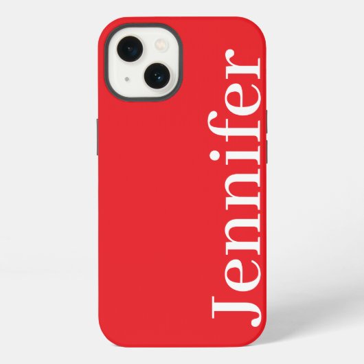 Gepersonaliseerde aangepaste naam Eenvoudige elega iPhone Hoesje (Achterkant)