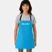 Gepersonaliseerde Aangepaste Naam Effen Kleur Sky  Schort (Insitu)