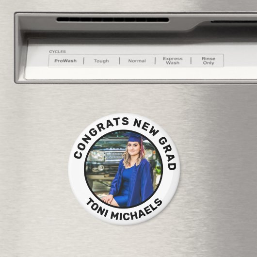 Gepersonaliseerde aangepaste naam en foto-Afstuder Magneet (Insitu (Vaatwasser))