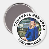 Gepersonaliseerde aangepaste naam en foto-Afstuder Magneet (Voorkant / Achterkant)