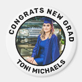 Gepersonaliseerde aangepaste naam en foto-Afstuder Magneet (Voorkant)