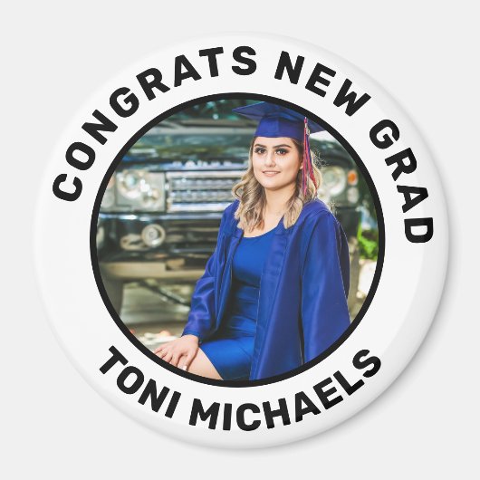 Gepersonaliseerde aangepaste naam en foto-Afstuder Magneet (Voorkant)