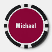 Gepersonaliseerde aangepaste naam en kleuren Poker Chips (Voorkant)