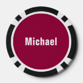 Gepersonaliseerde aangepaste naam en kleuren Poker Poker Chips (Achterkant)