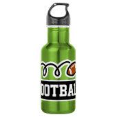 Gepersonaliseerde aangepaste naam football sport waterfles  (Voorkant)