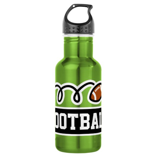 Gepersonaliseerde aangepaste naam football sport waterfles  (Voorkant)