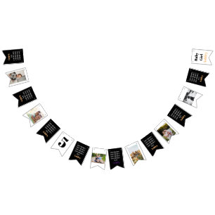 Gepersonaliseerde aangepaste naam Foto Stijlvol Mo Vlaggetjes