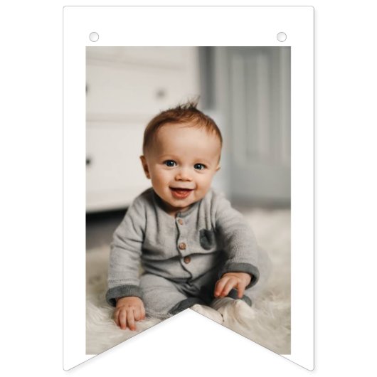 Gepersonaliseerde aangepaste naam Foto Stijlvol Mo Vlaggetjes (Tweede vlag)