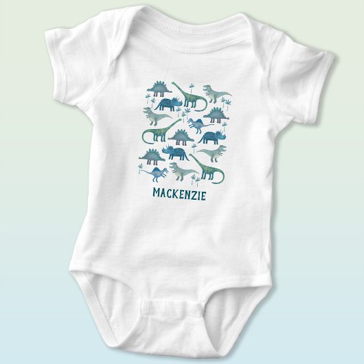 Gepersonaliseerde aangepaste naam Fun Dinosaur Romper
