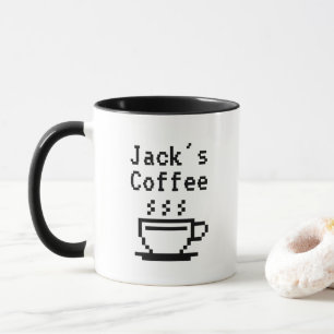 Gepersonaliseerde aangepaste naam koffie mok gesch