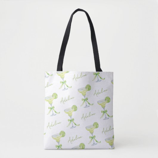 Gepersonaliseerde aangepaste naam Margarita Patter Tote Bag (Voorkant)
