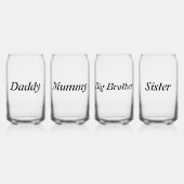 Gepersonaliseerde aangepaste naam Minimale monogra Blikvorm Glas (Voorkant)