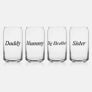 Gepersonaliseerde aangepaste naam Minimale monogra Blikvorm Glas