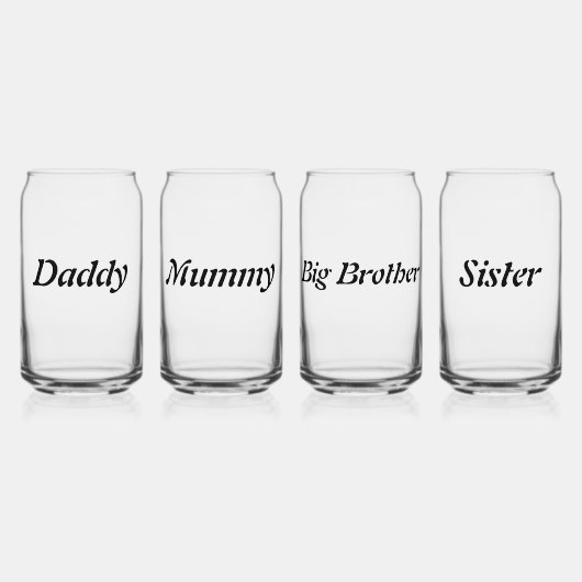 Gepersonaliseerde aangepaste naam Minimale monogra Blikvorm Glas (Voorkant)