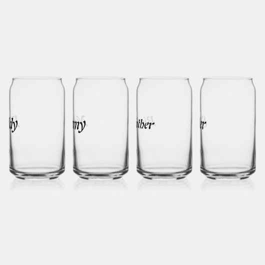 Gepersonaliseerde aangepaste naam Minimale monogra Blikvorm Glas (Links)