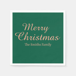 Gepersonaliseerde aangepaste naam Modern Merry Chr Servet