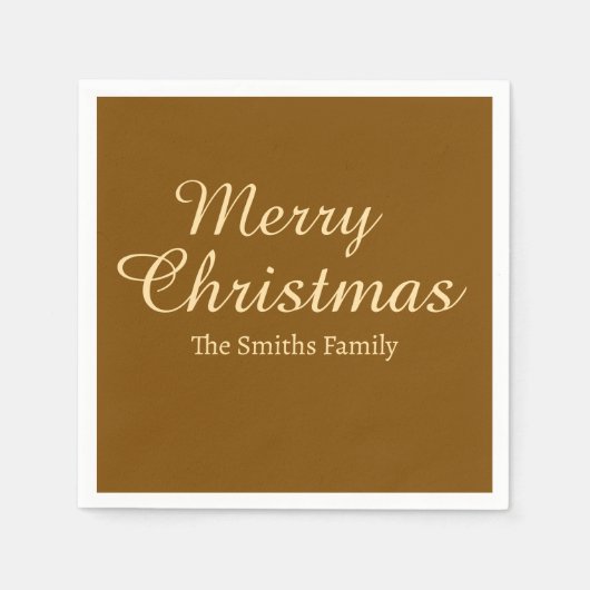 Gepersonaliseerde aangepaste naam Modern Merry Chr Servet (Voorkant)