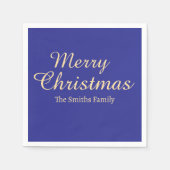 Gepersonaliseerde aangepaste naam Modern Merry Chr Servet (Voorkant)