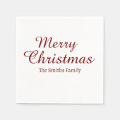 Gepersonaliseerde aangepaste naam Modern Merry Chr Servet (Voorkant)