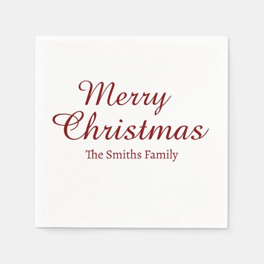 Gepersonaliseerde aangepaste naam Modern Merry Chr Servet (Voorkant)