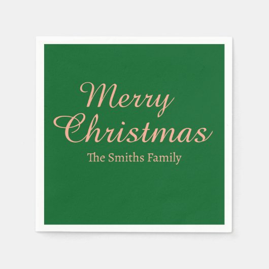 Gepersonaliseerde aangepaste naam Modern Merry Chr Servet (Voorkant)