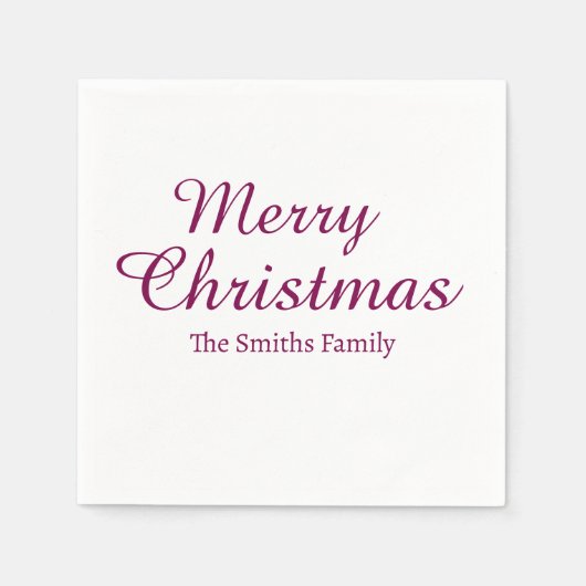 Gepersonaliseerde aangepaste naam Modern Merry Chr Servet (Voorkant)