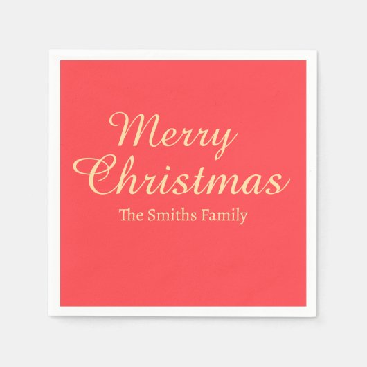 Gepersonaliseerde aangepaste naam Modern Merry Chr Servet (Voorkant)