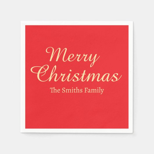 Gepersonaliseerde aangepaste naam Modern Merry Chr Servet (Voorkant)