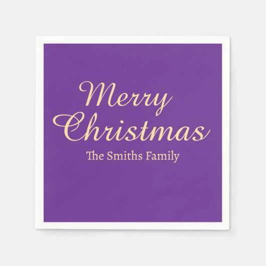 Gepersonaliseerde aangepaste naam Modern Merry Chr Servet (Voorkant)