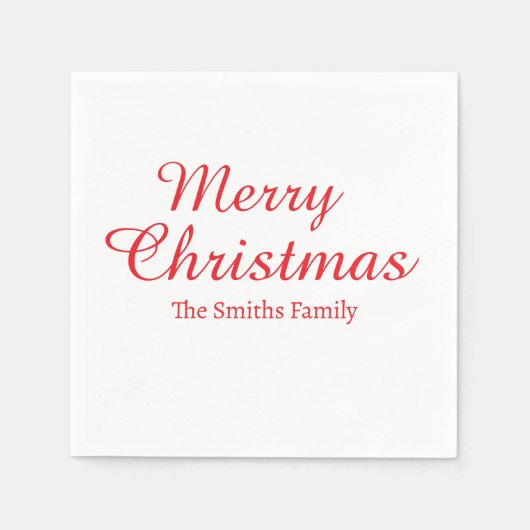 Gepersonaliseerde aangepaste naam Modern Merry Chr Servet (Voorkant)