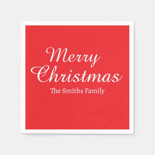 Gepersonaliseerde aangepaste naam Modern Merry Chr Servet (Voorkant)